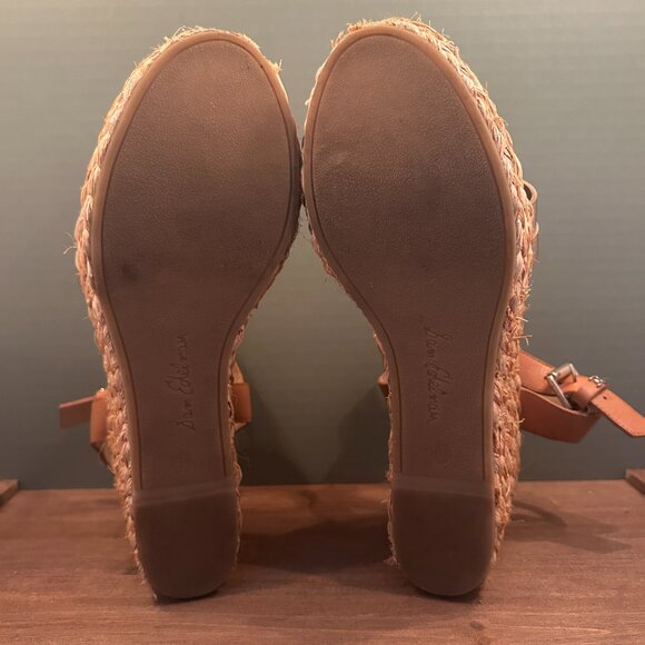 Sam Edelman Womens Wedge Wicker Platform Gold Sandals Size 9.5 - Picture 9 of 10
